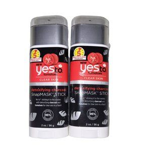 2-Pack Yes To Tomatoes Detoxifying Charcoal Multi-Use Face Snapmask Stick, 2 Oz.